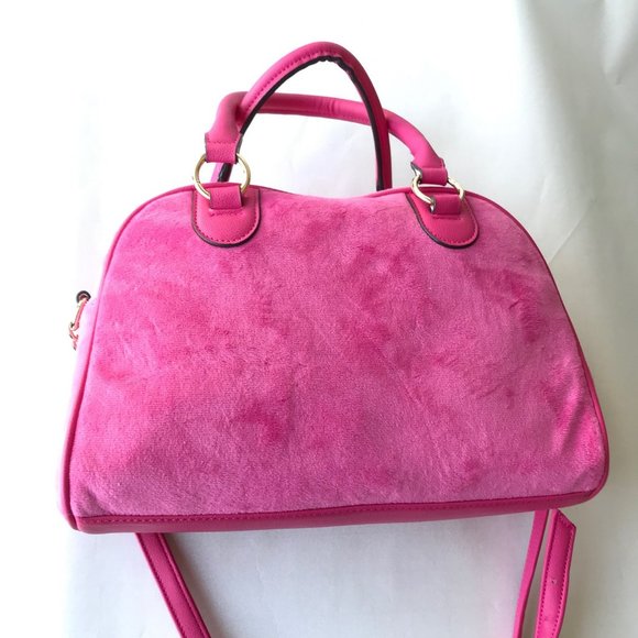 Juicy Couture Hot Pink Free Love Heritage Bowler Crossbody Bag - Picture 7 of 9